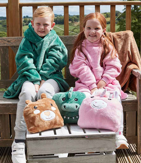 Character Cushion Hooded Blanket