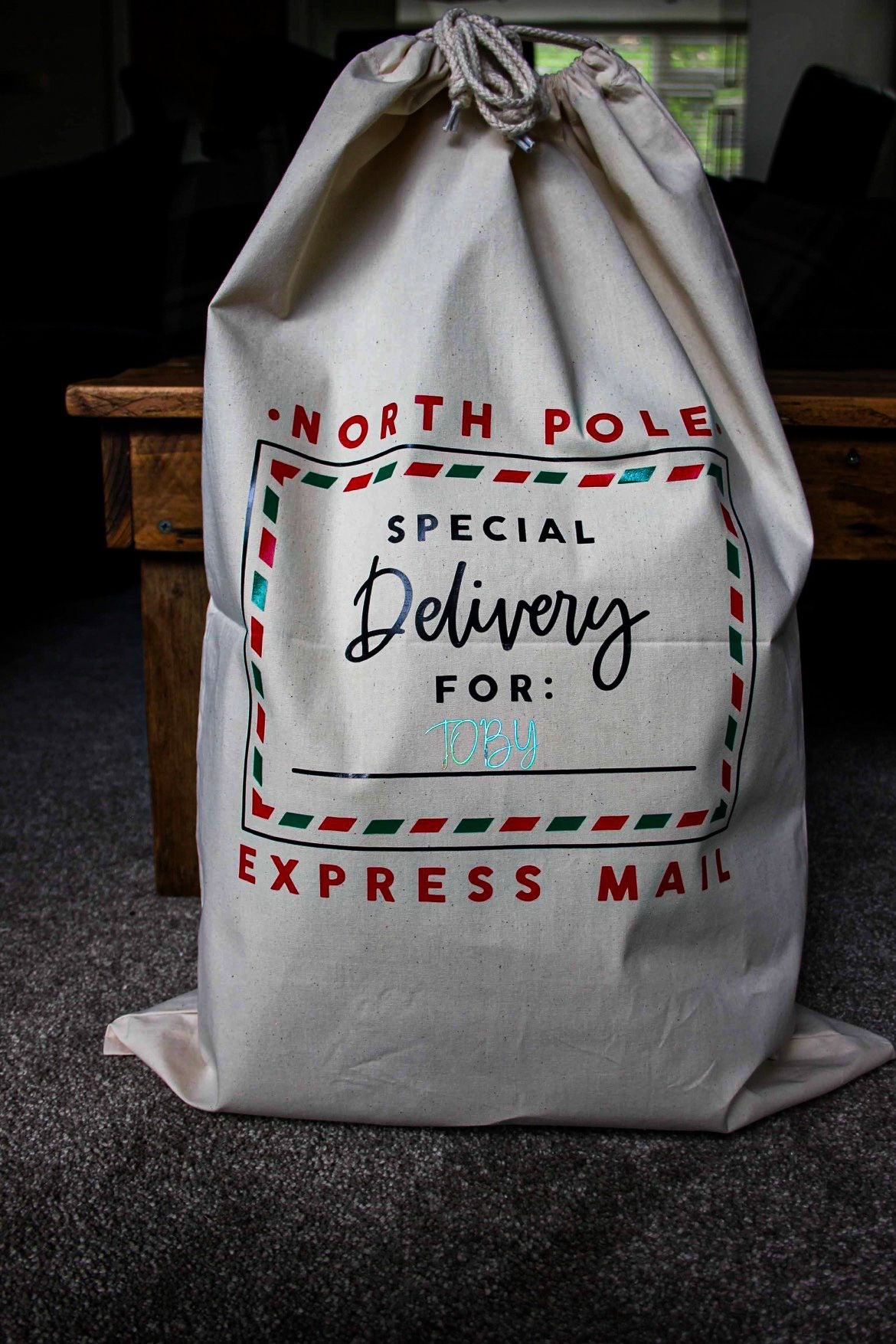 Special Delivery- Personalised Christmas Sack