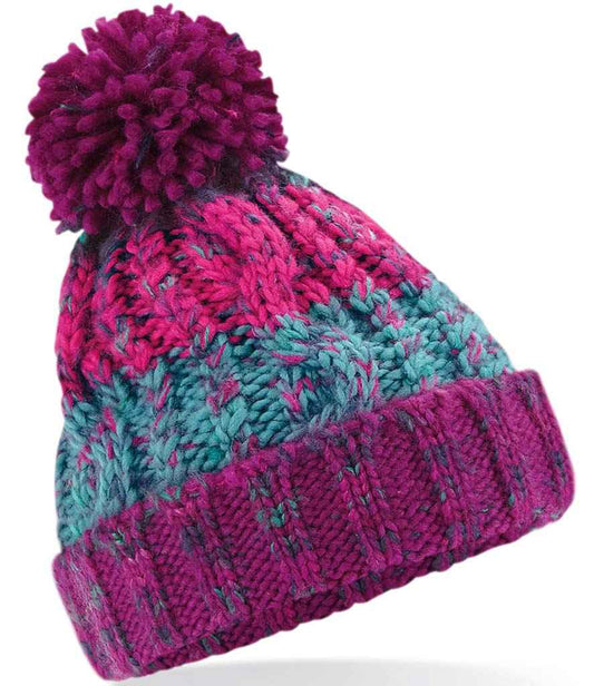 Junior Corkscrew Pom Pom Beanie